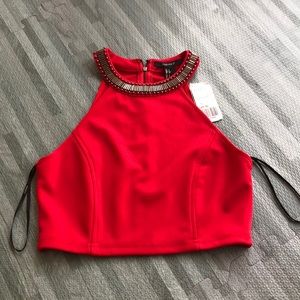 Stylish high neck crop